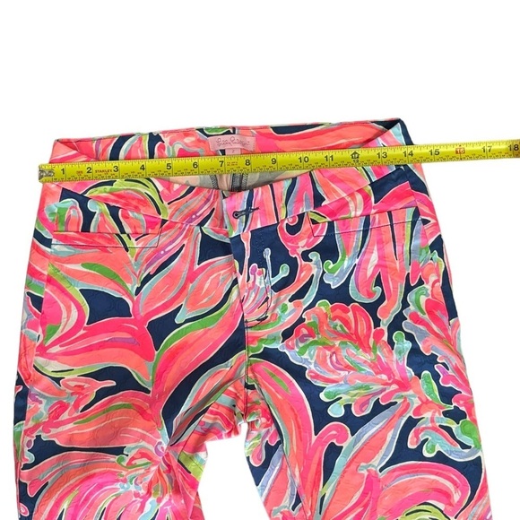 Lilly Pulitzer 12816 Kelly Textured Skinny Ankle Pant Women Size 2 Brigh… - Picture 8 of 8